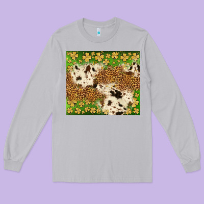 St. Patrick's Day Shamrock Tumbler Long Sleeve Tee Designed By Neo Western