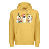 Antique Gold Christmas ghosts Premium Hoodie - MaliasSmallBusiness