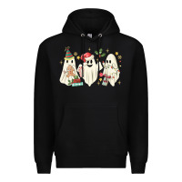 Black Christmas ghosts Premium Hoodie - MaliasSmallBusiness