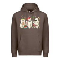 Coffee Christmas ghosts Premium Hoodie - MaliasSmallBusiness