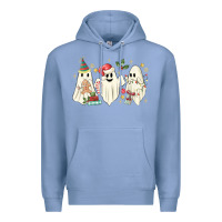 Colony Blue Christmas ghosts Premium Hoodie - MaliasSmallBusiness
