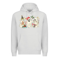 Dove Grey Christmas ghosts Premium Hoodie - MaliasSmallBusiness