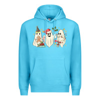 Ocean Blue Christmas ghosts Premium Hoodie - MaliasSmallBusiness