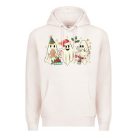 Pale Pink Christmas ghosts Premium Hoodie - MaliasSmallBusiness