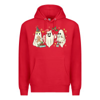 Red Christmas ghosts Premium Hoodie - MaliasSmallBusiness