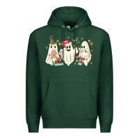 Sports Green Christmas ghosts Premium Hoodie - MaliasSmallBusiness