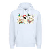 White Christmas ghosts Premium Hoodie - MaliasSmallBusiness