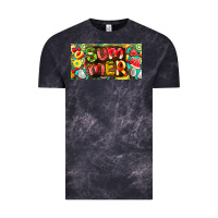 Cloud Black summer with fruits license plate Vintage Tee - BarkalooDesign