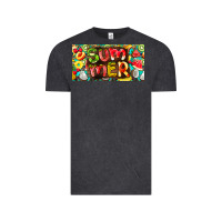 Vintage Black summer with fruits license plate Vintage Tee - BarkalooDesign
