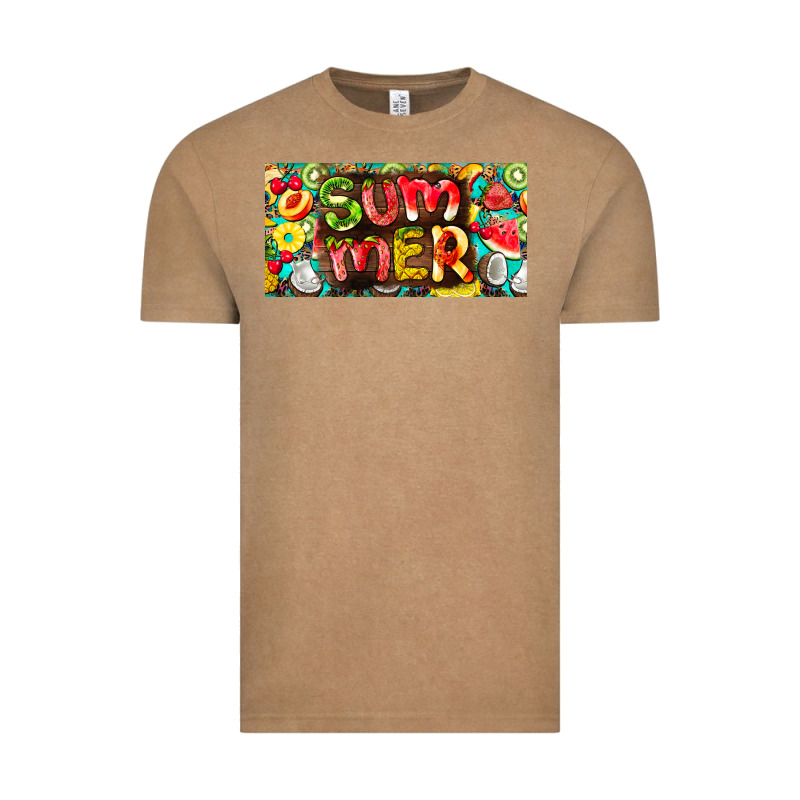 Summer With Fruits License Plate Vintage Tee by BarkalooDesign | Teevron