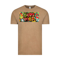Vintage Coffee summer with fruits license plate Vintage Tee - BarkalooDesign