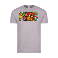 Vintage Zinc summer with fruits license plate Vintage Tee - BarkalooDesign