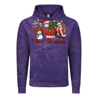 Cloud Purple merry christmas truck Vintage Hoodie - MaliasSmallBusiness