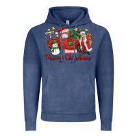 Vintage Denim merry christmas truck Vintage Hoodie - MaliasSmallBusiness
