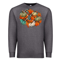Charcoal Heather fall autumn patches Premium Sweatshirt - Jasminsmagicworld
