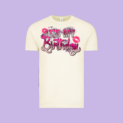 Vintage Tee pink its my birthday