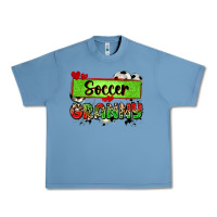 Pebble Blue soccer granny with leopard Urban Heavy Tee - Zillion Design Studio