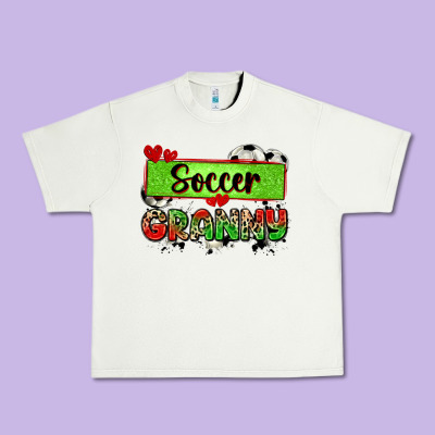 Soccer Granny With Leopard Urban Heavy Tee Designed By Zillion Design Studio