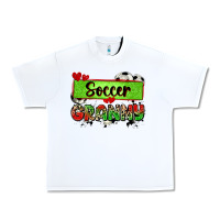 White soccer granny with leopard Urban Heavy Tee - Zillion Design Studio