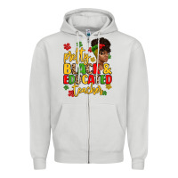 Dove Grey pretty black and educated teacher Zipper Hoodie - Artiststas
