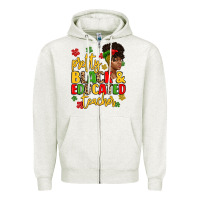 Oatmeal Heather pretty black and educated teacher Zipper Hoodie - Artiststas