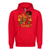 Red pretty black and educated teacher Zipper Hoodie - Artiststas