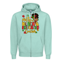 Seafoam pretty black and educated teacher Zipper Hoodie - Artiststas