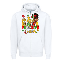 White pretty black and educated teacher Zipper Hoodie - Artiststas
