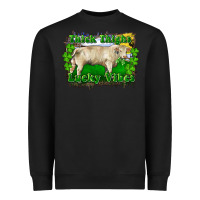 Black thick thighs lucky vibes charolais bull Heavyweight Sweatshirt - RanaPortraitStore