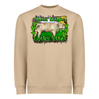 Mushroom thick thighs lucky vibes charolais bull Heavyweight Sweatshirt - RanaPortraitStore