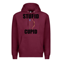 Burgundy Stupid Cupid Premium Hoodie - Bettercallsaul