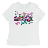 White surgical tech Ladies Tee - AdoDesignShop