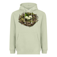 Matcha Bird Nest With Eggs Heavyweight Hoodie - LillyAllenDesigns