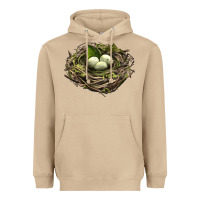 Mushroom Bird Nest With Eggs Heavyweight Hoodie - LillyAllenDesigns