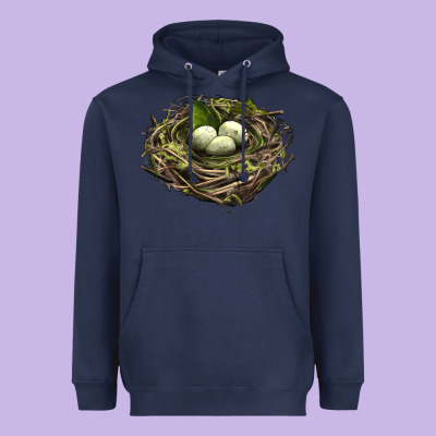 Bird Nest With Eggs Heavyweight Hoodie Designed By Lillyallendesigns