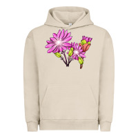 Pigment French Oak Bitterroot Flower Illustrations Urban Hoodie - LillyAllenDesigns