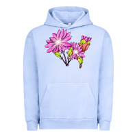 Pigment Grape Ice Bitterroot Flower Illustrations Urban Hoodie - LillyAllenDesigns