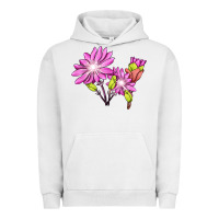 Pigment Lunar Rock Bitterroot Flower Illustrations Urban Hoodie - LillyAllenDesigns