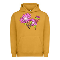 Pigment Peanut Butter Bitterroot Flower Illustrations Urban Hoodie - LillyAllenDesigns