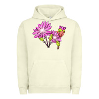 Pigment Pistachio Bitterroot Flower Illustrations Urban Hoodie - LillyAllenDesigns