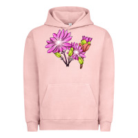 Pigment Salmon Bitterroot Flower Illustrations Urban Hoodie - LillyAllenDesigns