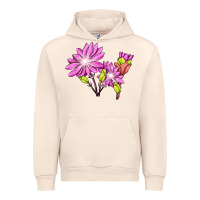 Sandshell Bitterroot Flower Illustrations Urban Hoodie - LillyAllenDesigns