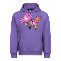 Tulip Bitterroot Flower Illustrations Urban Hoodie - LillyAllenDesigns