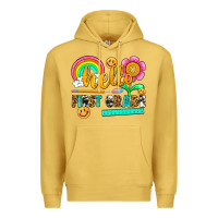 Antique Gold hello first grade Premium Hoodie - NancyCooperArtShop