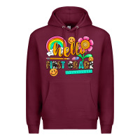 Burgundy hello first grade Premium Hoodie - NancyCooperArtShop