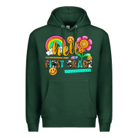 Sports Green hello first grade Premium Hoodie - NancyCooperArtShop