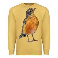Antique Gold American Robin Bird Premium Sweatshirt - LillyAllenDesigns
