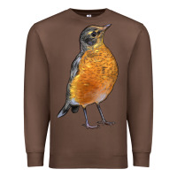Chestnut American Robin Bird Premium Sweatshirt - LillyAllenDesigns