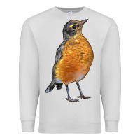 Dove Grey American Robin Bird Premium Sweatshirt - LillyAllenDesigns