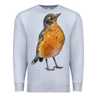 Heather Grey American Robin Bird Premium Sweatshirt - LillyAllenDesigns